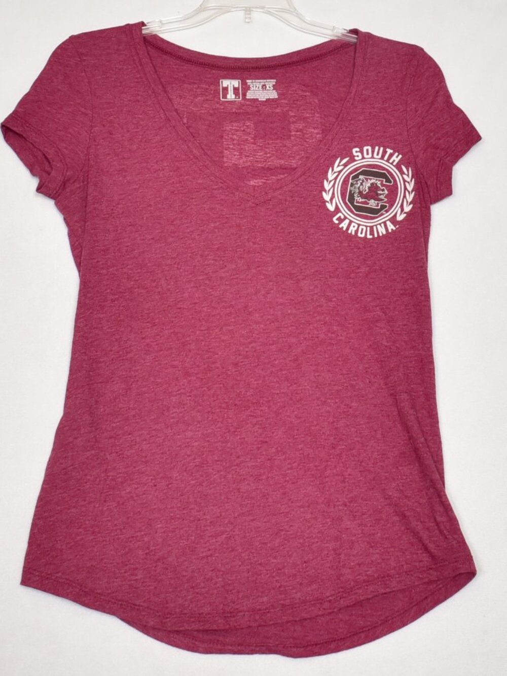 South Carolina Gamecocks University Tee Shirt Women's Scoop Neck Size X-Small
